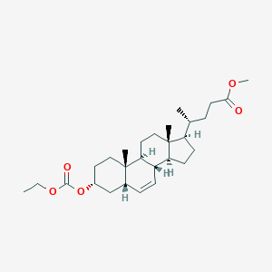 molecular formula C28H44O5 B044183 Methyl (4R)-4-[(3R,5S,8S,9S,10S,13R,14S,17R)-3-ethoxycarbonyloxy-10,13-dimethyl-2,3,4,5,8,9,11,12,14,15,16,17-dodecahydro-1H-cyclopenta[a]phenanthren-17-yl]pentanoate CAS No. 61252-26-4