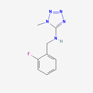 molecular formula C9H10FN5 B4418307 N-[(2-fluorophenyl)methyl]-1-methyltetrazol-5-amine 
