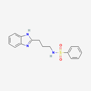 molecular formula C16H17N3O2S B4418332 N-[3-(1H-benzimidazol-2-yl)propyl]benzenesulfonamide 