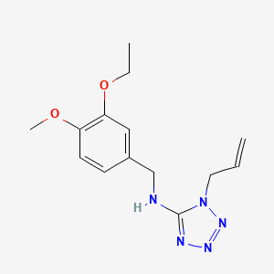 molecular formula C14H19N5O2 B4418354 N-[(3-ETHOXY-4-METHOXYPHENYL)METHYL]-1-(PROP-2-EN-1-YL)-1H-1,2,3,4-TETRAZOL-5-AMINE 