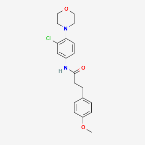 molecular formula C20H23ClN2O3 B4418474 N-[3-chloro-4-(morpholin-4-yl)phenyl]-3-(4-methoxyphenyl)propanamide 