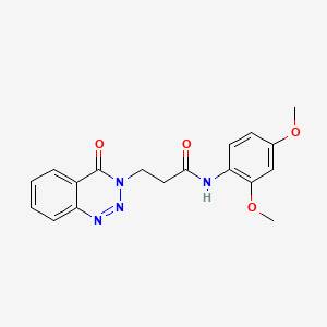 molecular formula C18H18N4O4 B4418485 N-(2,4-dimethoxyphenyl)-3-(4-oxo-1,2,3-benzotriazin-3(4H)-yl)propanamide 
