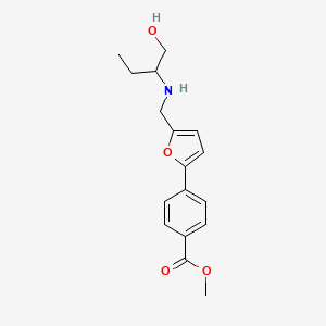 molecular formula C17H21NO4 B4418509 Methyl 4-(5-{[(1-hydroxybutan-2-yl)amino]methyl}furan-2-yl)benzoate 