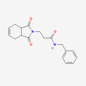 molecular formula C18H20N2O3 B4418579 N-benzyl-3-(1,3-dioxo-1,3,3a,4,7,7a-hexahydro-2H-isoindol-2-yl)propanamide 