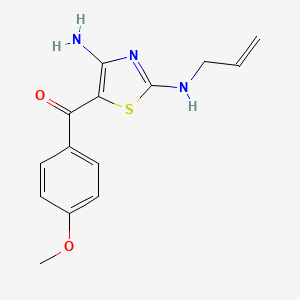 molecular formula C14H15N3O2S B4418608 5-(4-METHOXYBENZOYL)-N2-(PROP-2-EN-1-YL)-1,3-THIAZOLE-2,4-DIAMINE 
