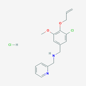 molecular formula C17H20Cl2N2O2 B4418615 N-[(3-chloro-5-methoxy-4-prop-2-enoxyphenyl)methyl]-1-pyridin-2-ylmethanamine;hydrochloride 