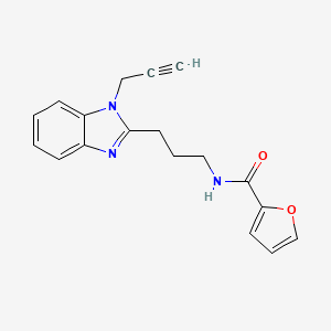 molecular formula C18H17N3O2 B4418627 N-{3-[1-(prop-2-yn-1-yl)-1H-1,3-benzodiazol-2-yl]propyl}furan-2-carboxamide 