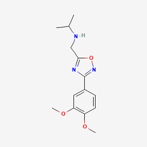 molecular formula C14H19N3O3 B4418640 N-{[3-(3,4-dimethoxyphenyl)-1,2,4-oxadiazol-5-yl]methyl}propan-2-amine 