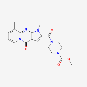 molecular formula C20H23N5O4 B4418653 ethyl 4-[(1,9-dimethyl-4-oxo-1,4-dihydropyrido[1,2-a]pyrrolo[2,3-d]pyrimidin-2-yl)carbonyl]piperazine-1-carboxylate 