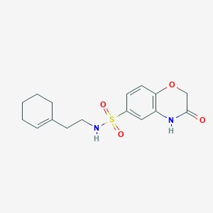 molecular formula C16H20N2O4S B4418688 N-[2-(cyclohex-1-en-1-yl)ethyl]-3-oxo-3,4-dihydro-2H-1,4-benzoxazine-6-sulfonamide 
