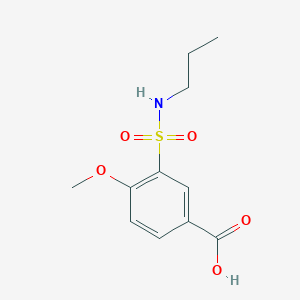 molecular formula C11H15NO5S B4418722 4-methoxy-3-[(propylamino)sulfonyl]benzoic acid CAS No. 716358-75-7