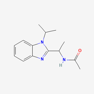 molecular formula C14H19N3O B4418768 N-[1-(1-isopropyl-1H-benzimidazol-2-yl)ethyl]acetamide 