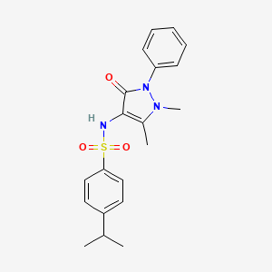 molecular formula C20H23N3O3S B4418777 N-(1,5-dimethyl-3-oxo-2-phenylpyrazol-4-yl)-4-propan-2-ylbenzenesulfonamide 