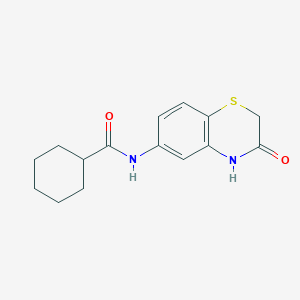 molecular formula C15H18N2O2S B4418819 N-(3-oxo-3,4-dihydro-2H-1,4-benzothiazin-6-yl)cyclohexanecarboxamide 