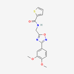 molecular formula C16H15N3O4S B4418826 N-{[3-(3,4-dimethoxyphenyl)-1,2,4-oxadiazol-5-yl]methyl}thiophene-2-carboxamide 