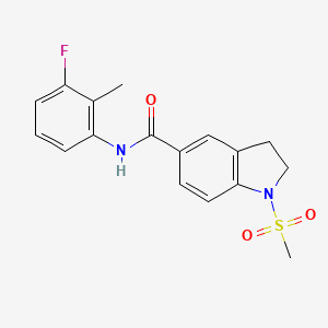 molecular formula C17H17FN2O3S B4418849 N-(3-FLUORO-2-METHYLPHENYL)-1-(METHYLSULFONYL)-5-INDOLINECARBOXAMIDE 