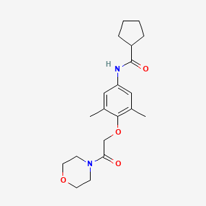 molecular formula C20H28N2O4 B4418858 N-{3,5-DIMETHYL-4-[2-(4-MORPHOLINYL)-2-OXOETHOXY]PHENYL}CYCLOPENTANECARBOXAMIDE 