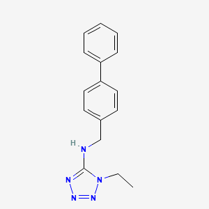 molecular formula C16H17N5 B4418877 N-(biphenyl-4-ylmethyl)-1-ethyl-1H-tetrazol-5-amine 