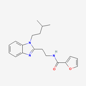 molecular formula C19H23N3O2 B4418935 N-{2-[1-(3-METHYLBUTYL)-1H-1,3-BENZODIAZOL-2-YL]ETHYL}FURAN-2-CARBOXAMIDE 