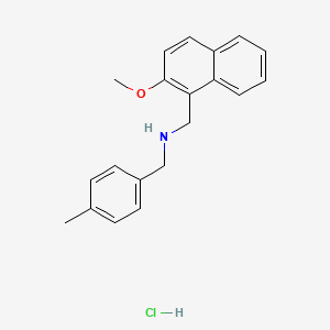 molecular formula C20H22ClNO B4418936 N-[(2-methoxynaphthalen-1-yl)methyl]-1-(4-methylphenyl)methanamine;hydrochloride 