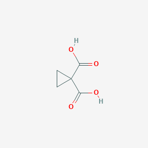 molecular formula C5H6O4 B044195 Cyclopropane-1,1-dicarboxylic acid CAS No. 598-10-7