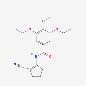 molecular formula C19H24N2O4 B4420393 N-(2-cyanocyclopent-1-en-1-yl)-3,4,5-triethoxybenzamide 