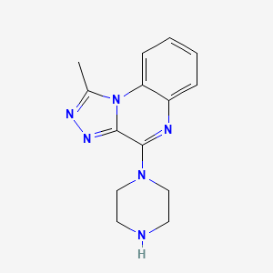 molecular formula C14H16N6 B4420403 1-{1-METHYL-[1,2,4]TRIAZOLO[4,3-A]QUINOXALIN-4-YL}PIPERAZINE 