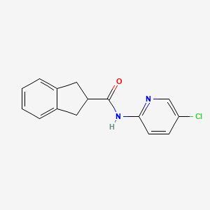 molecular formula C15H13ClN2O B4420508 N-(5-chloropyridin-2-yl)-2,3-dihydro-1H-indene-2-carboxamide 