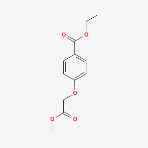 molecular formula C12H14O5 B4420547 ethyl 4-(2-methoxy-2-oxoethoxy)benzoate 
