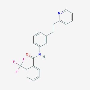 molecular formula C21H17F3N2O B4420578 N-{3-[2-(pyridin-2-yl)ethyl]phenyl}-2-(trifluoromethyl)benzamide 