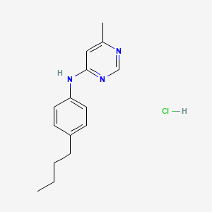molecular formula C15H20ClN3 B4420642 N-(4-butylphenyl)-6-methylpyrimidin-4-amine hydrochloride 