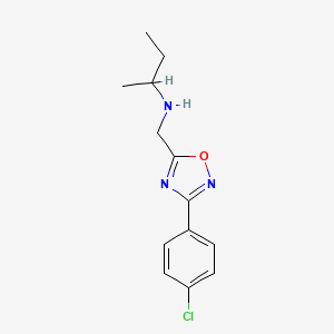 molecular formula C13H16ClN3O B4420692 N-[[3-(4-chlorophenyl)-1,2,4-oxadiazol-5-yl]methyl]butan-2-amine 