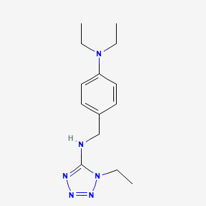 molecular formula C14H22N6 B4420721 N-[4-(diethylamino)benzyl]-1-ethyl-1H-tetrazol-5-amine 