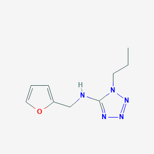 molecular formula C9H13N5O B4420804 N-(FURAN-2-YLMETHYL)-1-PROPYL-1,2,3,4-TETRAZOL-5-AMINE 