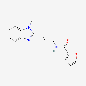 molecular formula C16H17N3O2 B4420864 N-[3-(1-methyl-1H-benzimidazol-2-yl)propyl]furan-2-carboxamide 