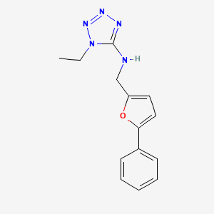 molecular formula C14H15N5O B4420896 1-ethyl-N-[(5-phenylfuran-2-yl)methyl]tetrazol-5-amine 