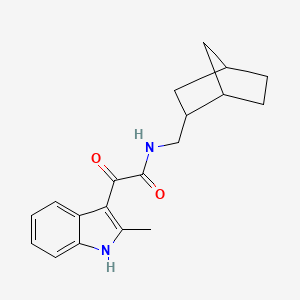 molecular formula C19H22N2O2 B4420961 N-(bicyclo[2.2.1]hept-2-ylmethyl)-2-(2-methyl-1H-indol-3-yl)-2-oxoacetamide 