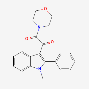 molecular formula C21H20N2O3 B4420971 1-(1-methyl-2-phenyl-1H-indol-3-yl)-2-(morpholin-4-yl)ethane-1,2-dione 