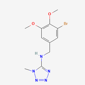molecular formula C11H14BrN5O2 B4421034 N-(3-bromo-4,5-dimethoxybenzyl)-1-methyl-1H-tetrazol-5-amine 