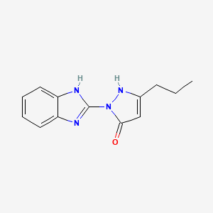 molecular formula C13H14N4O B4421072 1-(1H-benzimidazol-2-yl)-3-propyl-1H-pyrazol-5-ol 