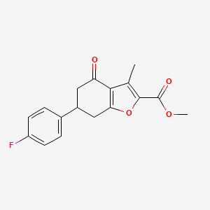 molecular formula C17H15FO4 B4421095 methyl 6-(4-fluorophenyl)-3-methyl-4-oxo-4,5,6,7-tetrahydro-1-benzofuran-2-carboxylate 