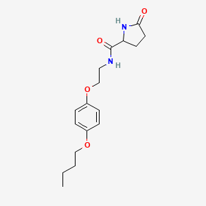 molecular formula C17H24N2O4 B4421130 N-[2-(4-butoxyphenoxy)ethyl]-5-oxopyrrolidine-2-carboxamide 