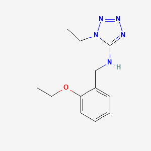 molecular formula C12H17N5O B4421150 N-(2-ethoxybenzyl)-1-ethyl-1H-tetrazol-5-amine 