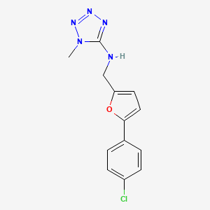 molecular formula C13H12ClN5O B4421182 N-{[5-(4-CHLOROPHENYL)-2-FURYL]METHYL}-N-(1-METHYL-1H-1,2,3,4-TETRAAZOL-5-YL)AMINE 