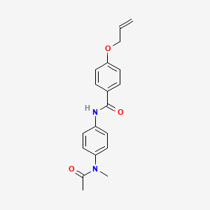 molecular formula C19H20N2O3 B4421299 N-{4-[acetyl(methyl)amino]phenyl}-4-(allyloxy)benzamide 