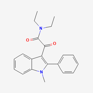 molecular formula C21H22N2O2 B4421320 N,N-diethyl-2-(1-methyl-2-phenyl-1H-indol-3-yl)-2-oxoacetamide 