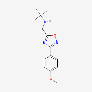 molecular formula C14H19N3O2 B4421336 N-{[3-(4-methoxyphenyl)-1,2,4-oxadiazol-5-yl]methyl}-2-methylpropan-2-amine 