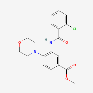 molecular formula C19H19ClN2O4 B4421341 methyl 3-[(2-chlorobenzoyl)amino]-4-morpholin-4-ylbenzoate 