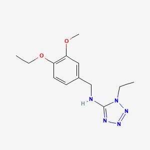 molecular formula C13H19N5O2 B4421355 N-(4-ethoxy-3-methoxybenzyl)-1-ethyl-1H-tetrazol-5-amine 