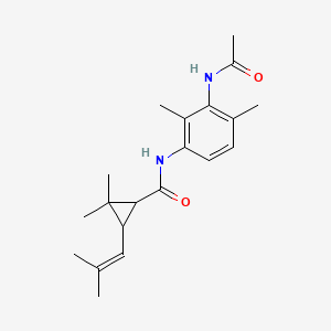 molecular formula C20H28N2O2 B4421359 N-[3-(acetylamino)-2,4-dimethylphenyl]-2,2-dimethyl-3-(2-methylprop-1-en-1-yl)cyclopropanecarboxamide 